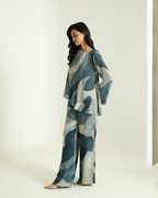 Asymmetric Top Printed Co-ord Set - Simor