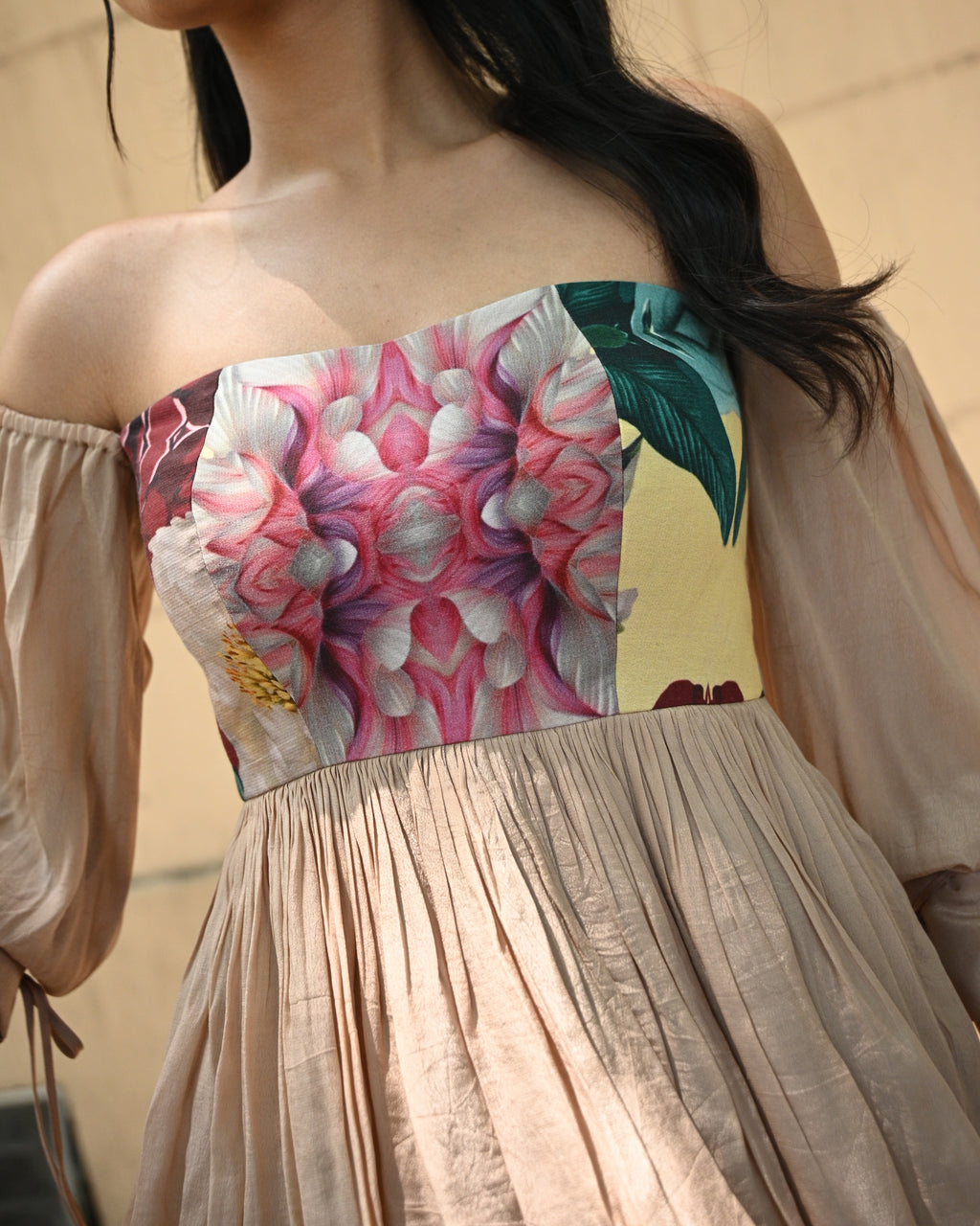 Simor Floral Whisper peplum top and skort coord set featuring a vibrant floral print and stylish design.