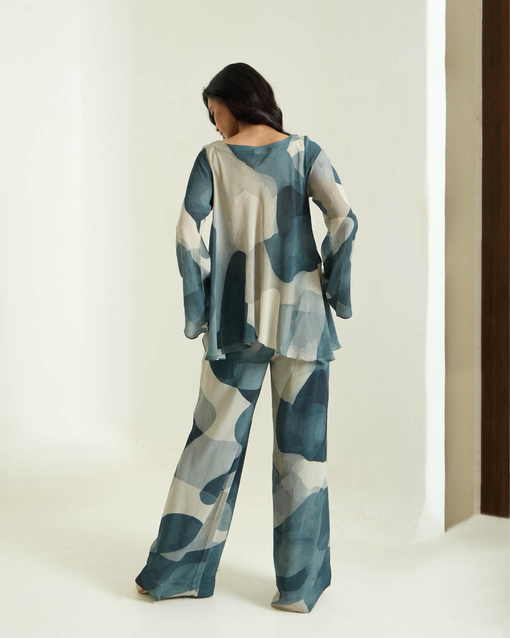 Asymmetric Top Printed Co-ord Set - Simor