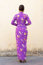 Draped skirt with Jacket set