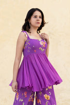 Floral printed palazzo set with dupatta