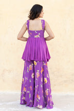 Floral printed palazzo set with dupatta