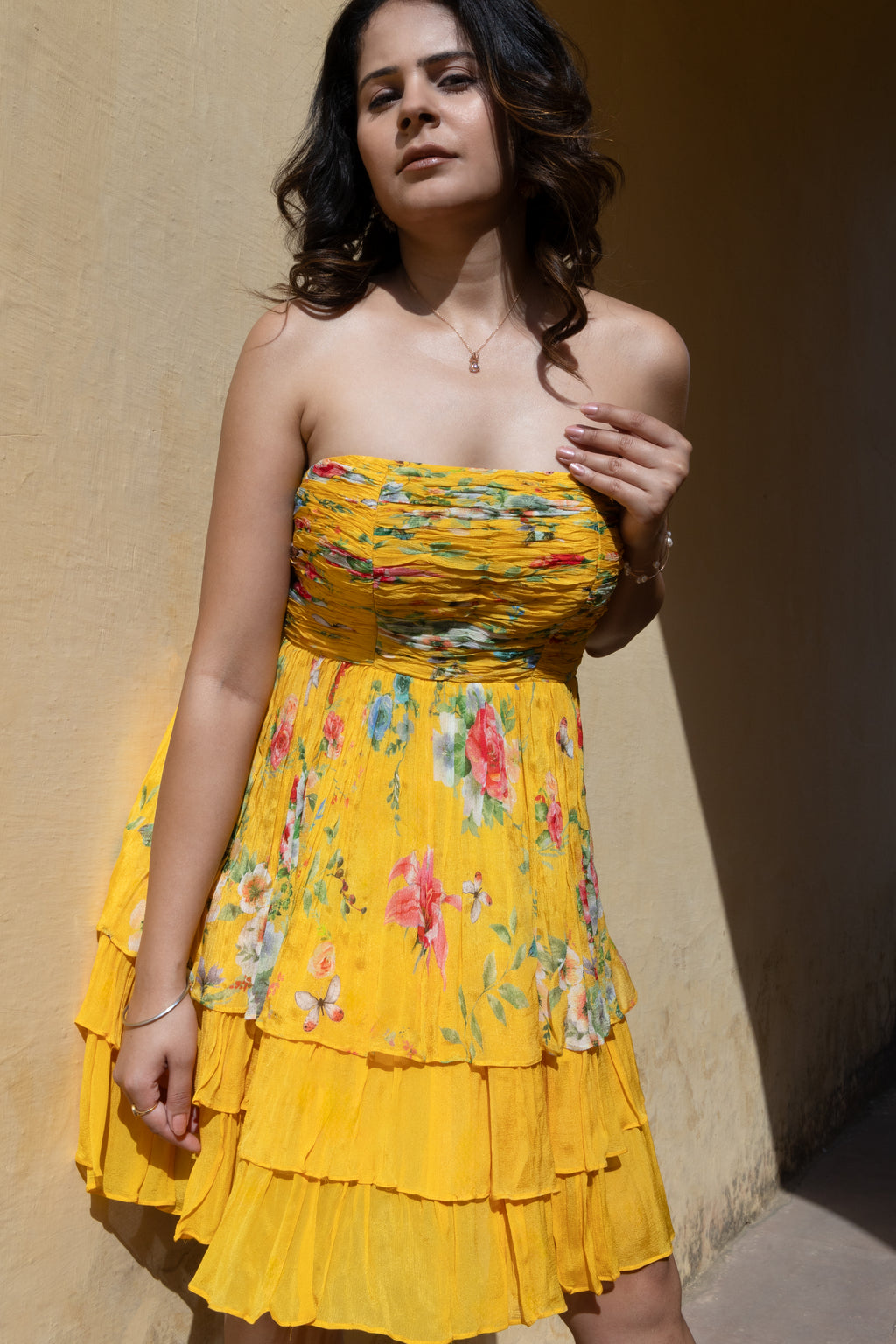 Flared Layered Tube Dress