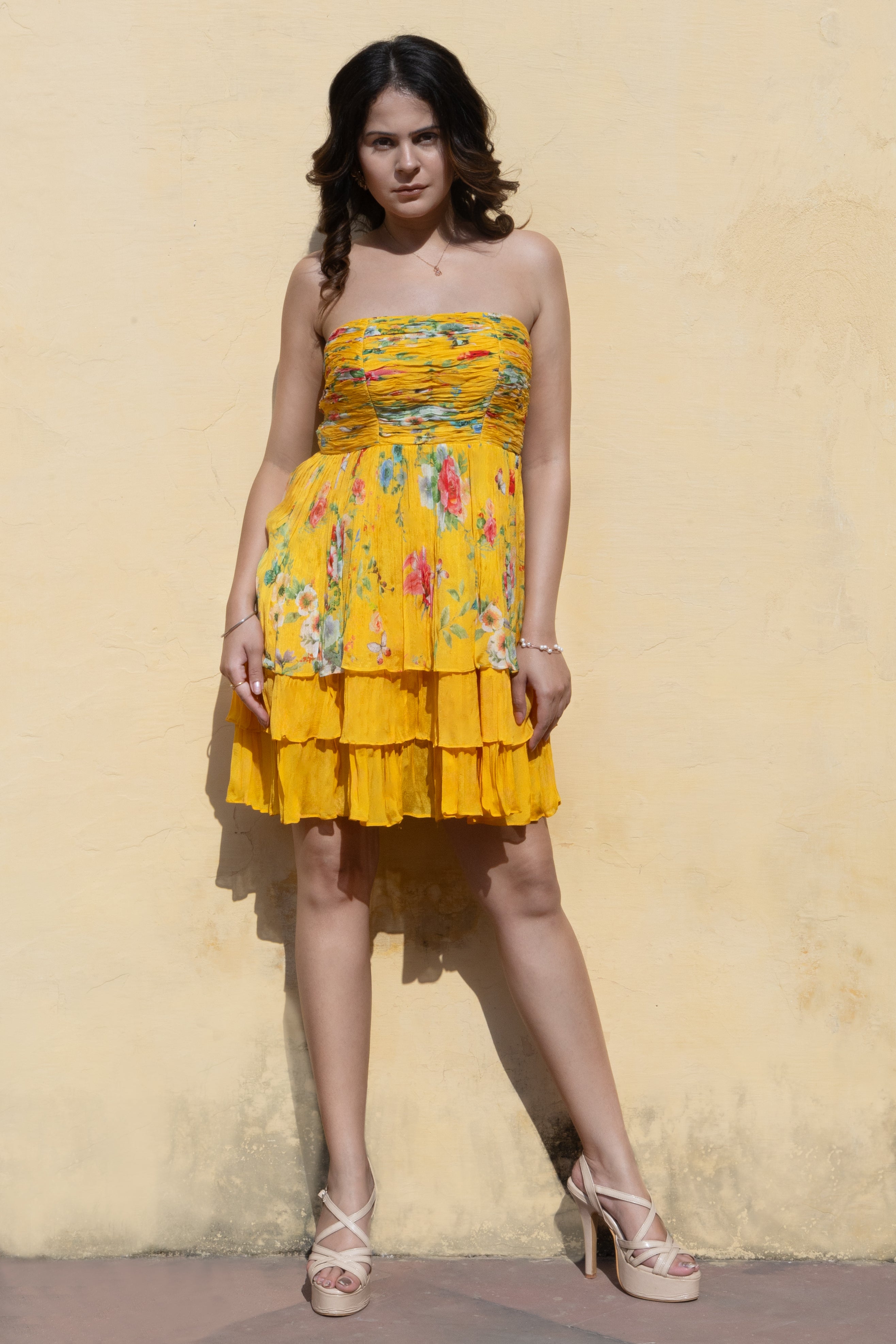 Flared Layered Tube Dress