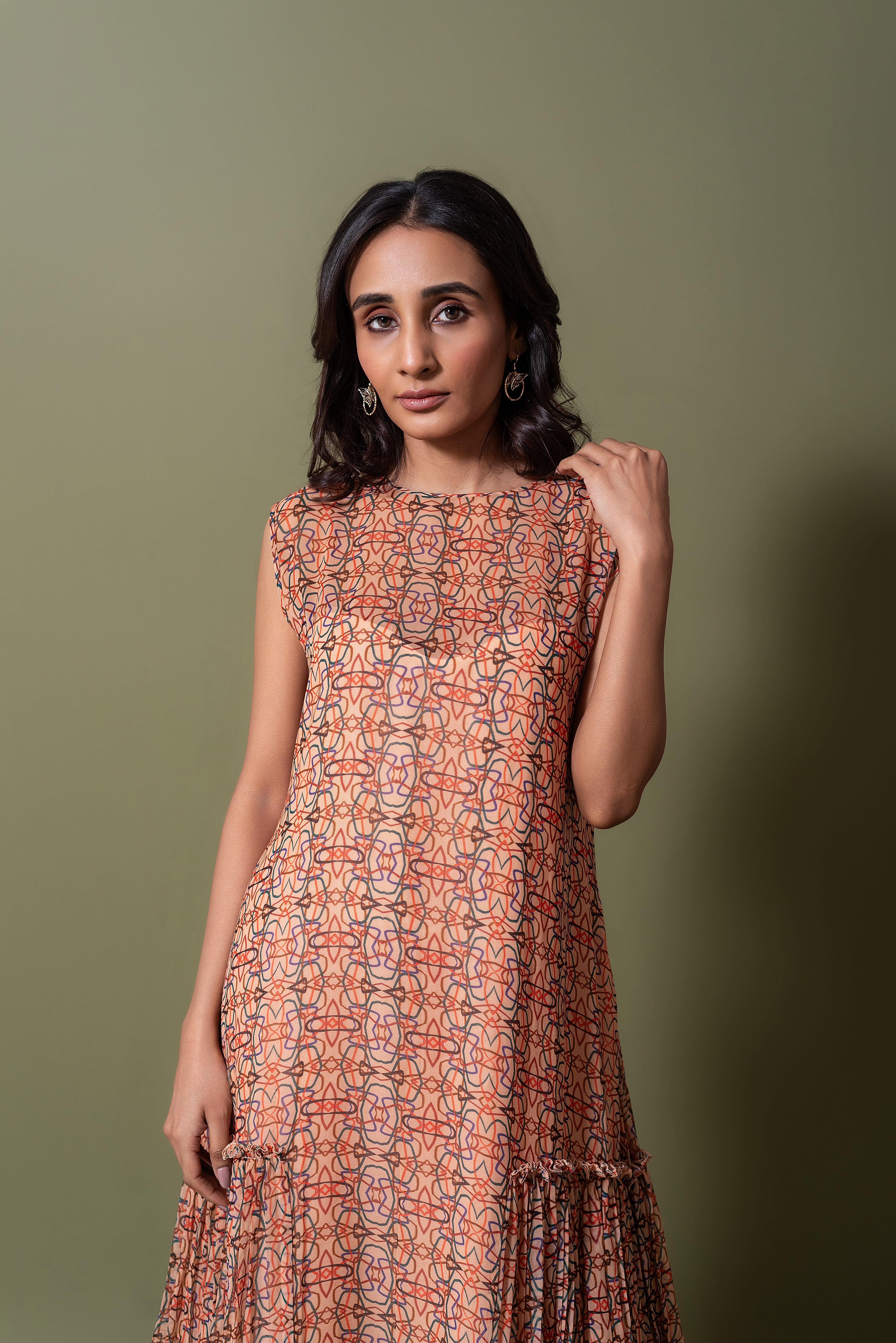 Sleeveless Flared Dress