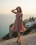 In-cut flared mini dress