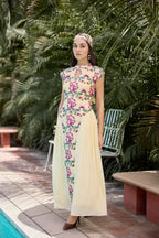 Serene Bloom Panelled Maxi Dress
