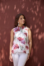 High Neck Bloom Floral Top