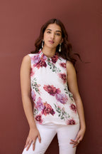 High Neck Bloom Floral Top