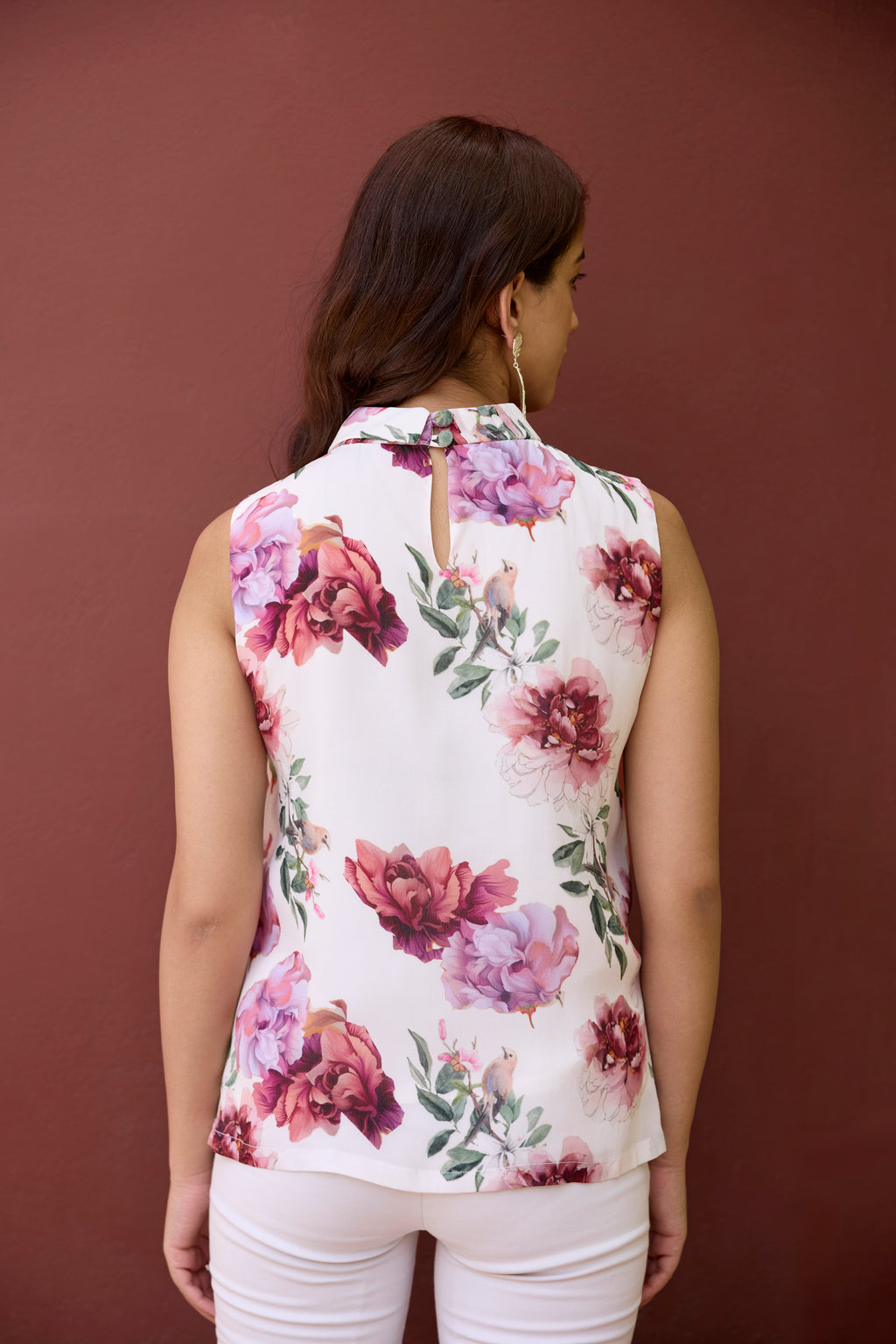 High Neck Bloom Floral Top