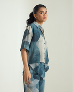 Relaxed Printed Half-Sleeve Shirt - Simor
