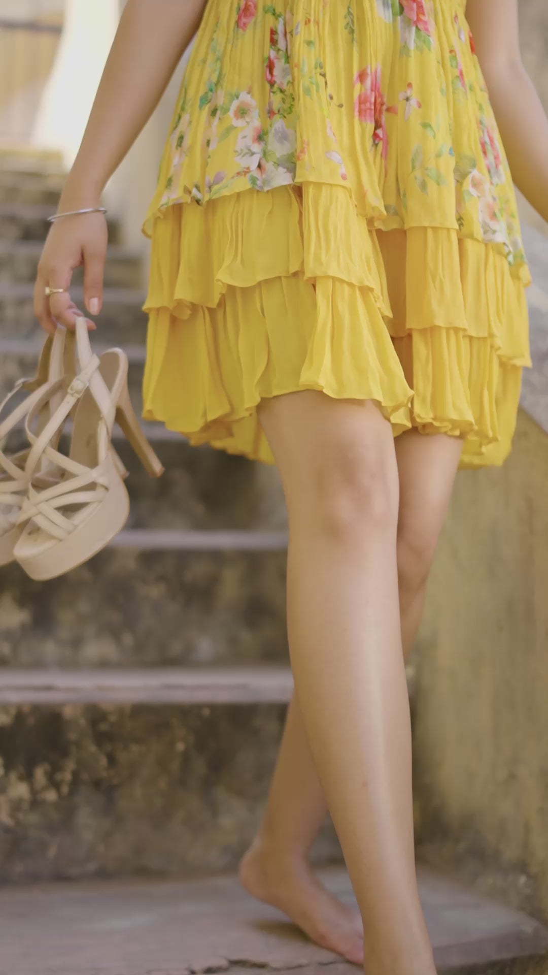 Flared Layered Tube Dress